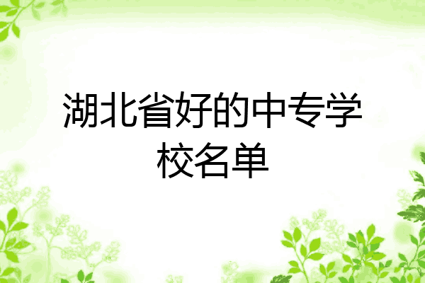 湖北省好的中专学校名单