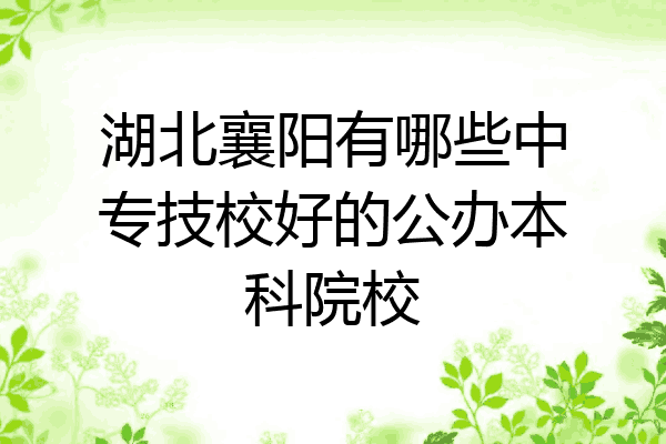 湖北襄阳有哪些中专技校好的公办本科院校