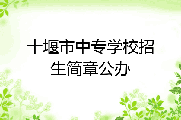 十堰市中专学校招生简章公办