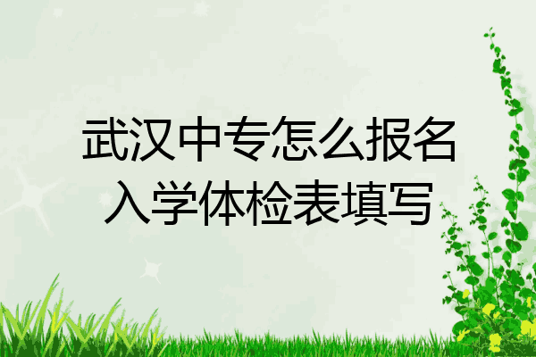 武汉中专怎么报名入学体检表填写