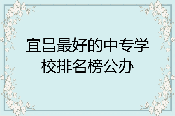 宜昌最好的中专学校排名榜公办