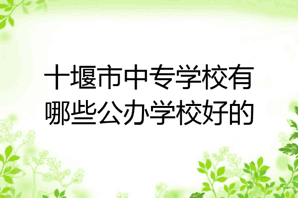 十堰市中专学校有哪些公办学校好的