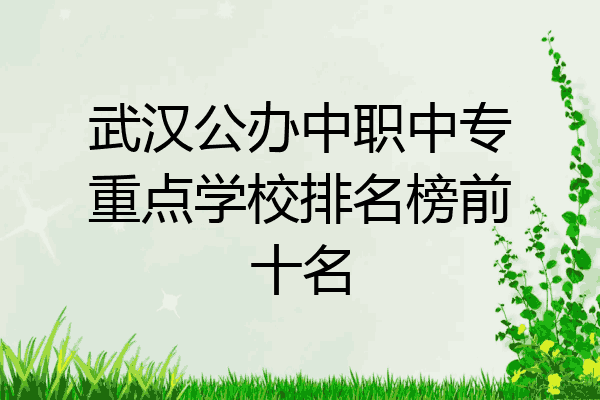 武汉公办中职中专重点学校排名榜前十名