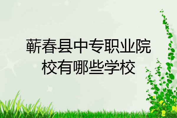 蕲春县中专职业院校有哪些学校