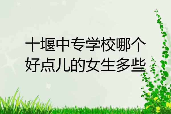 十堰中专学校哪个好点儿的女生多些