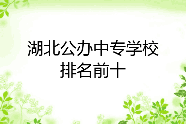 湖北公办中专学校排名前十