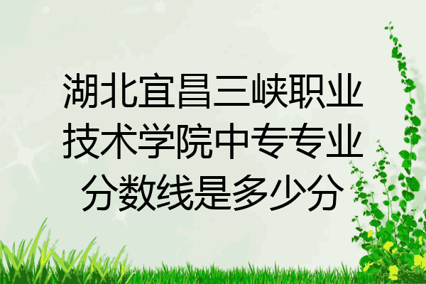 湖北宜昌三峡职业技术学院中专专业分数线是多少分