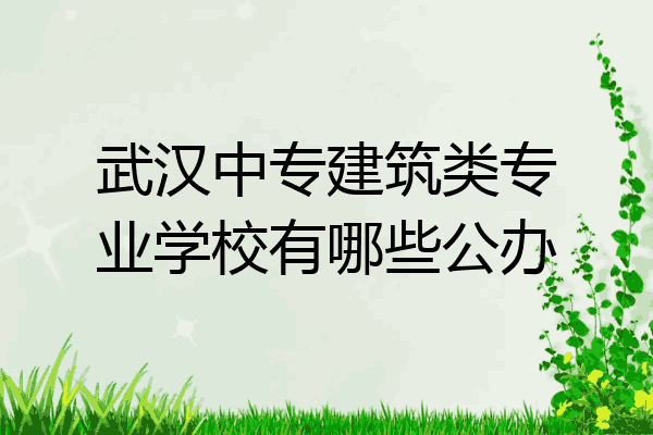 武汉中专建筑类专业学校有哪些公办