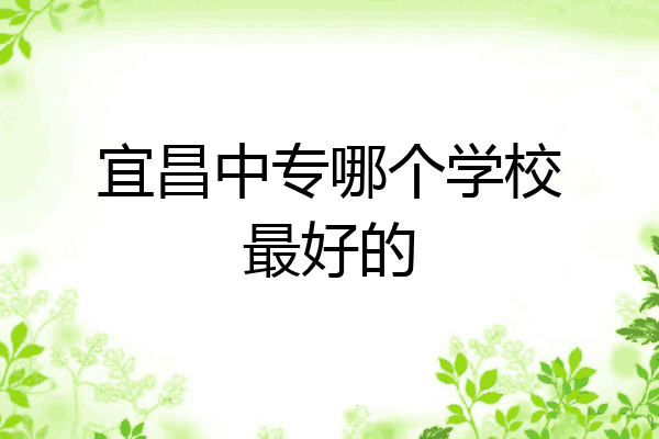 宜昌中专哪个学校最好的