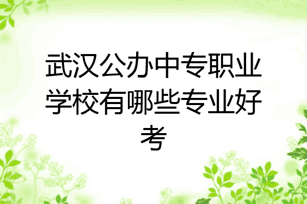 武汉公办中专职业学校有哪些专业好考