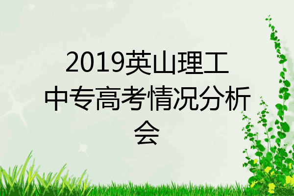 2019英山理工中专高考情况分析会