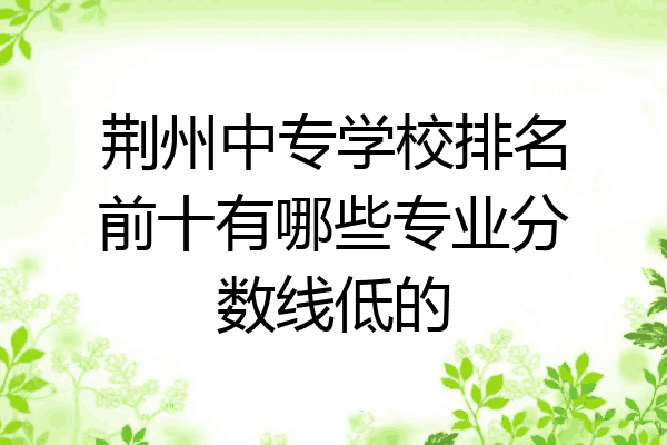 荆州中专学校排名前十有哪些专业分数线低的