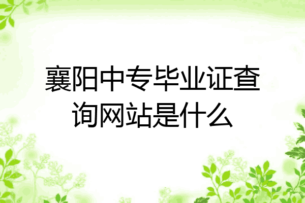 襄阳中专毕业证查询网站是什么