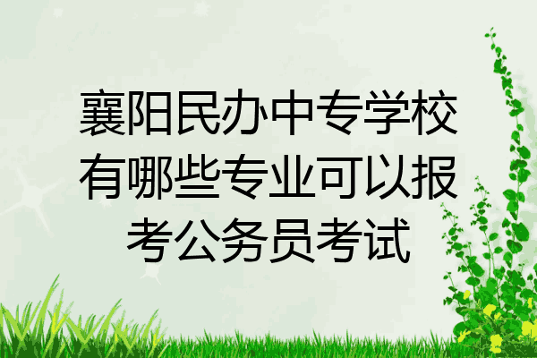 襄阳民办中专学校有哪些专业可以报考公务员考试