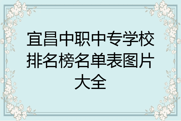 宜昌中职中专学校排名榜名单表图片大全