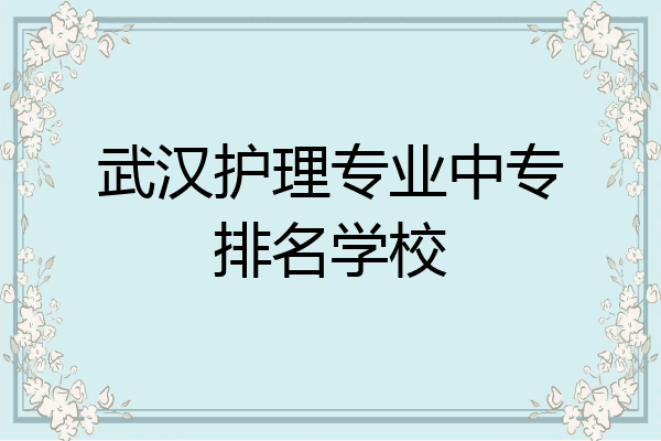 武汉护理专业中专排名学校