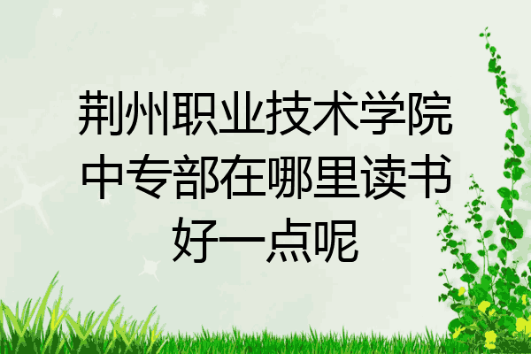 荆州职业技术学院中专部在哪里读书好一点呢