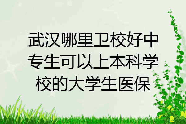 武汉哪里卫校好中专生可以上本科学校的大学生医保