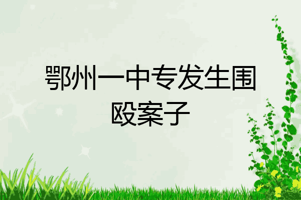 鄂州一中专发生围殴案子