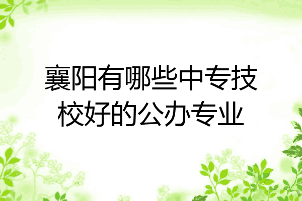 襄阳有哪些中专技校好的公办专业