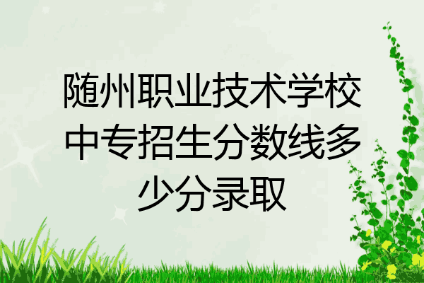 随州职业技术学校中专招生分数线多少分录取