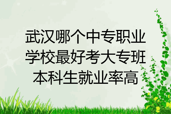 武汉哪个中专职业学校最好考大专班本科生就业率高