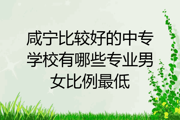 咸宁比较好的中专学校有哪些专业男女比例最低