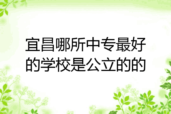 宜昌哪所中专最好的学校是公立的的