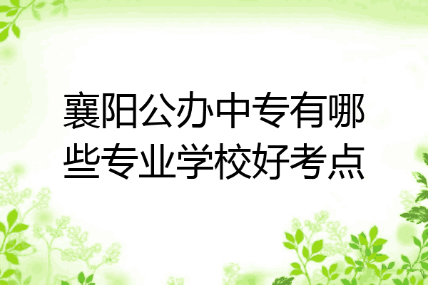 襄阳公办中专有哪些专业学校好考点