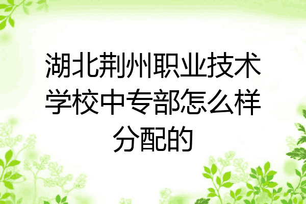 湖北荆州职业技术学校中专部怎么样分配的