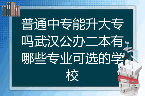 普通中专能升大专吗武汉公办二本有哪些专业可选的学校