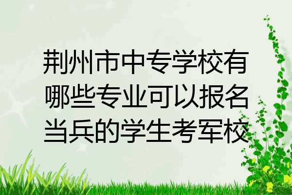 荆州市中专学校有哪些专业可以报名当兵的学生考军校