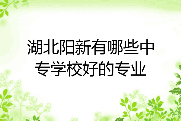 湖北阳新有哪些中专学校好的专业