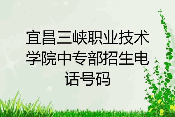 宜昌三峡职业技术学院中专部招生电话号码
