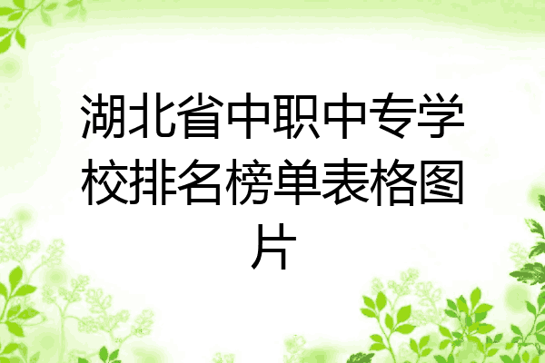 湖北省中职中专学校排名榜单表格图片