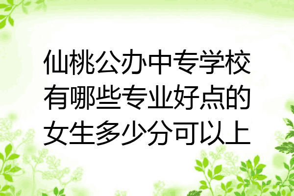 仙桃公办中专学校有哪些专业好点的女生多少分可以上