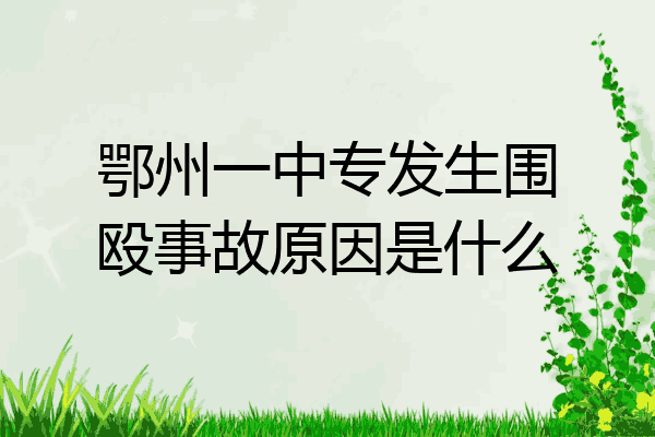 鄂州一中专发生围殴事故原因是什么