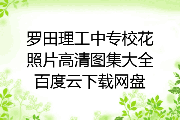 罗田理工中专校花照片高清图集大全百度云下载网盘