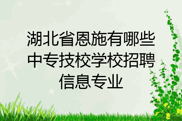 湖北省恩施有哪些中专技校学校招聘信息专业