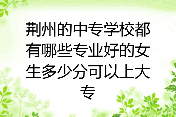 荆州的中专学校都有哪些专业好的女生多少分可以上大专