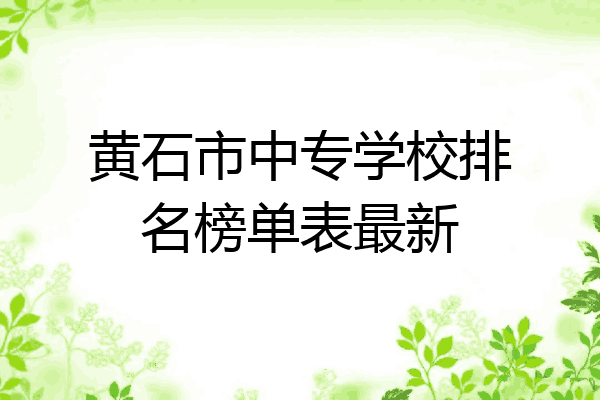 黄石市中专学校排名榜单表最新