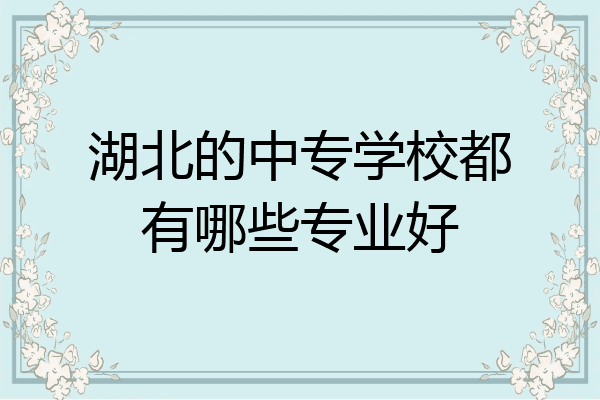 湖北的中专学校都有哪些专业好