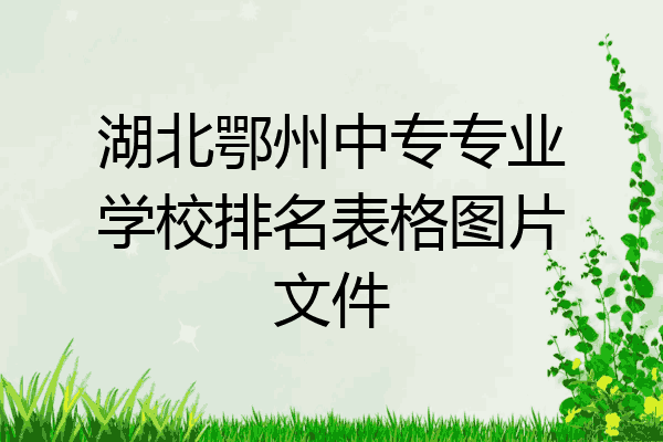 湖北鄂州中专专业学校排名表格图片文件