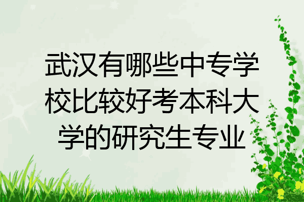 武汉有哪些中专学校比较好考本科大学的研究生专业