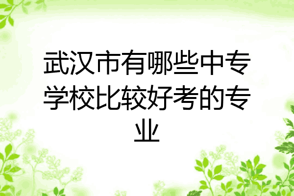武汉市有哪些中专学校比较好考的专业