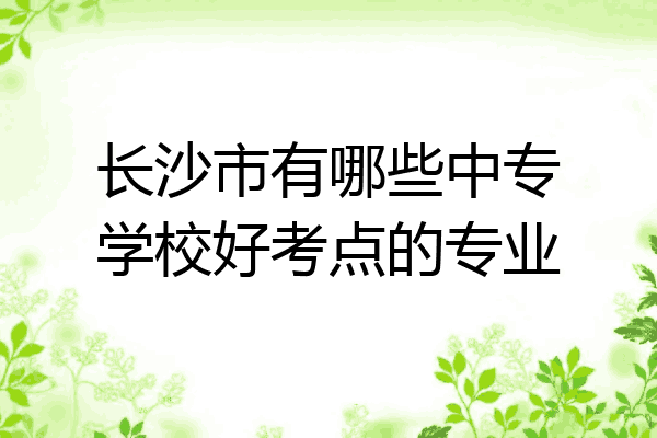 长沙市有哪些中专学校好考点的专业