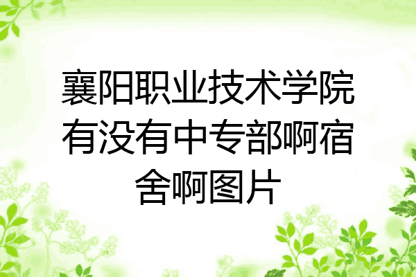 襄阳职业技术学院有没有中专部啊宿舍啊图片