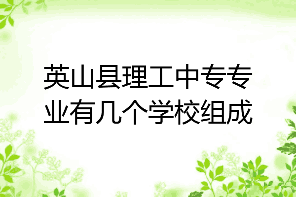英山县理工中专专业有几个学校组成