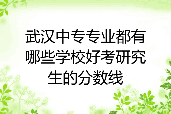 武汉中专专业都有哪些学校好考研究生的分数线