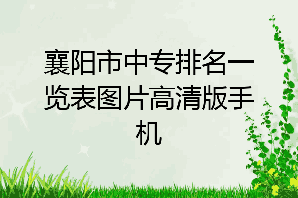 襄阳市中专排名一览表图片高清版手机